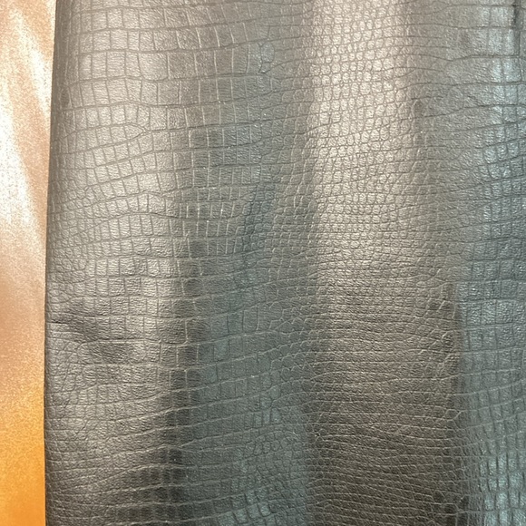 Lined black leather‎ pencil skirt with pockets. 30” waist. 31” length. - Picture 2 of 5